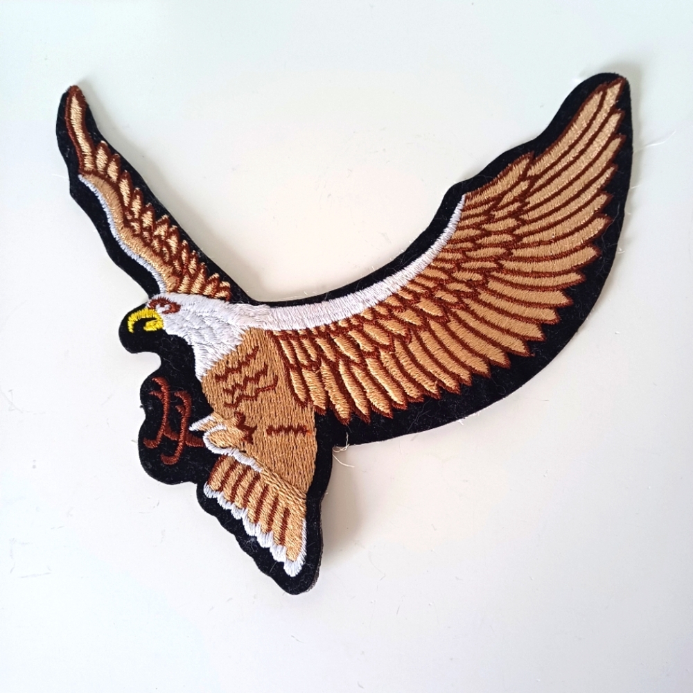 Harley-Davidson Eagle Theme Large Iron On/ Sew On Patch 7.5" x 7"